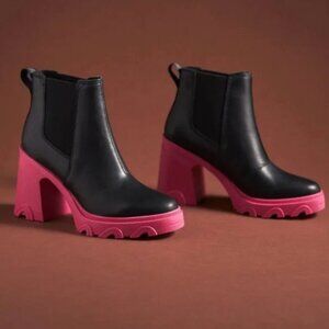 Sorel Brex Heel Chelsea Boots, Cactus Pink  Size 8